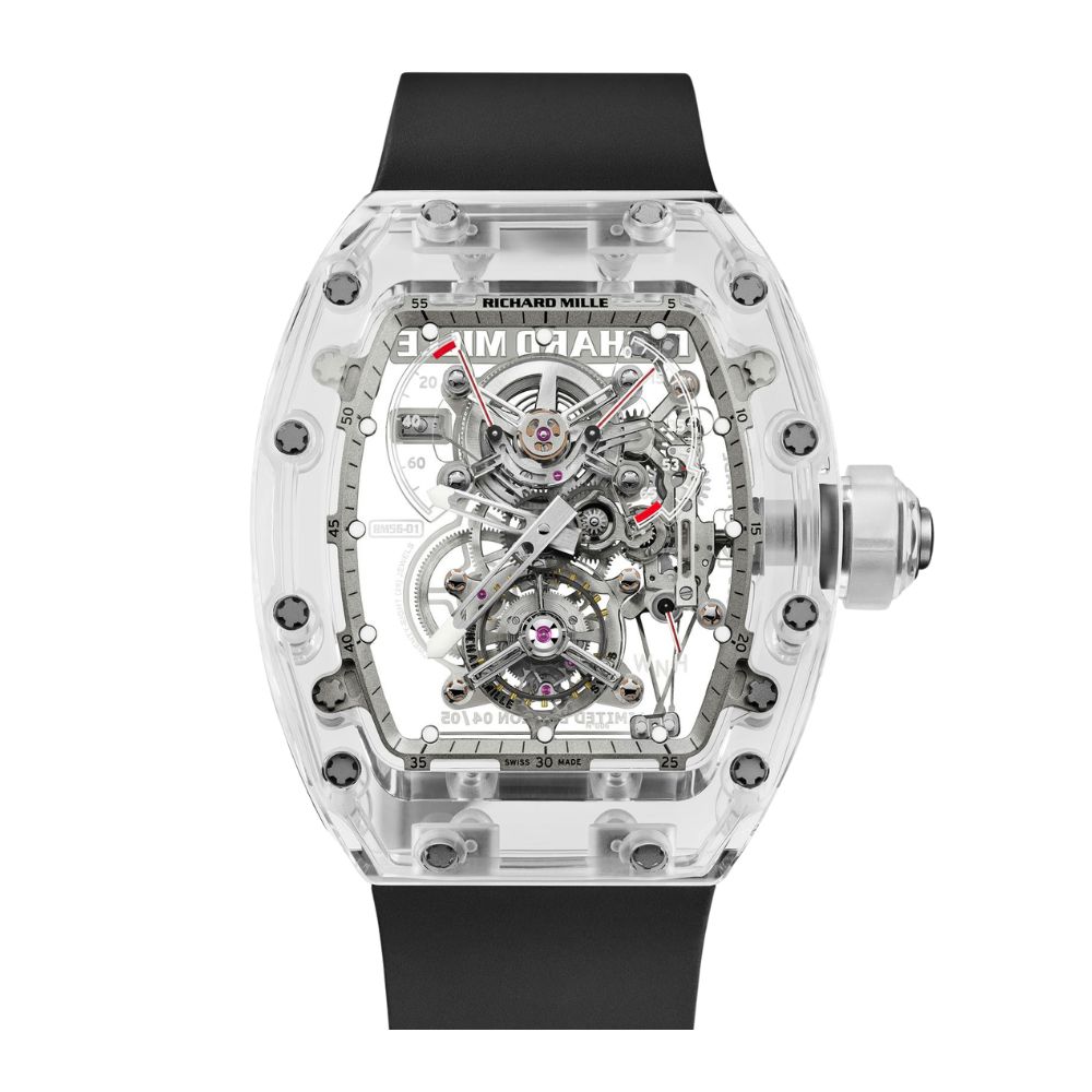 Richard Mille RM 56-01 Replica Watches – RM56-01 sapphire case skeleton tourbillon replica watch collection with Swiss replica and super clone options.