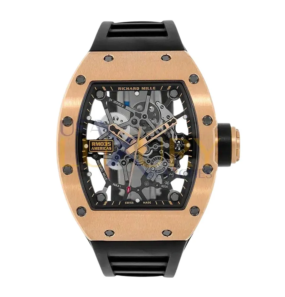 Richard Mille RM 035 Replica Watches – RM35-01, RM35-02 and Rafael Nadal skeleton tourbillon replica watch collection with Swiss replica and super clone options.