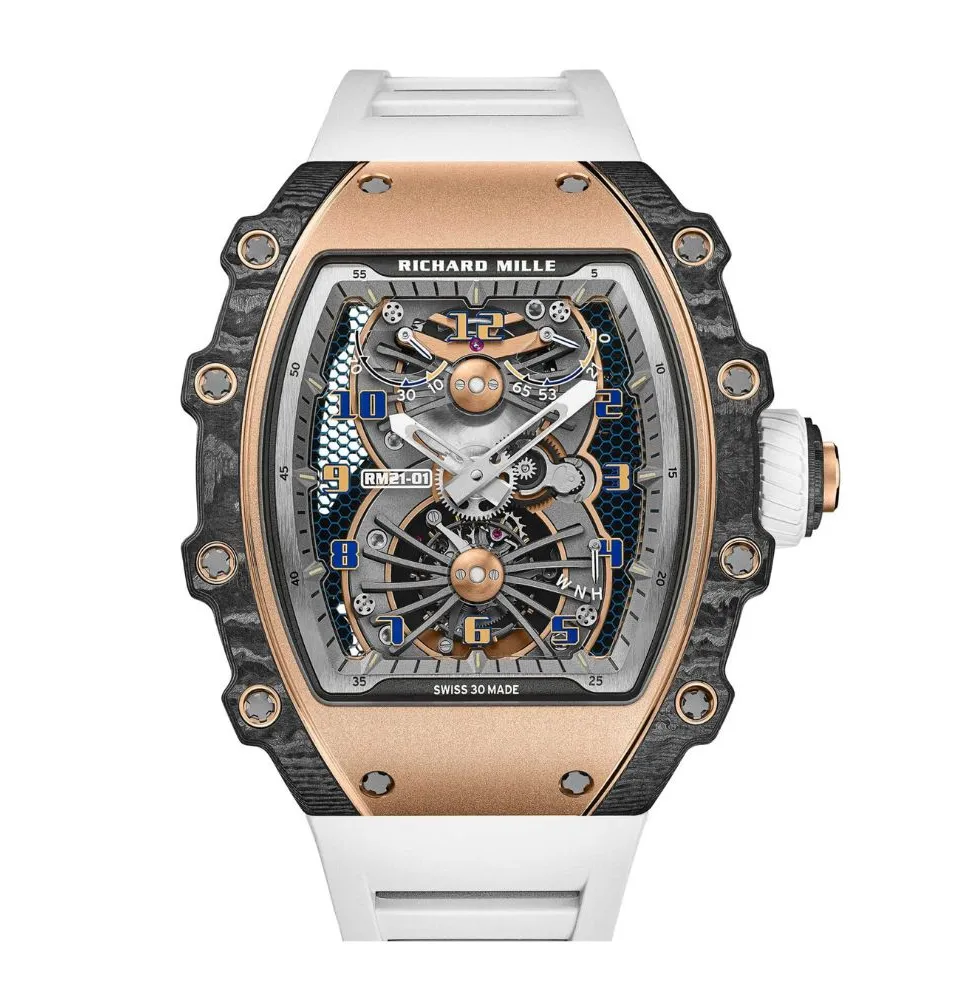 Richard Mille RM 21-01 Replica Watches – RM21-01 skeleton tourbillon replica watch collection with RM21 watch styles and RM21 01 price options.