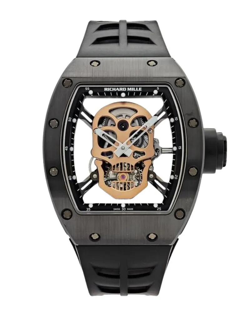 Richard Mille RM 52-01 Replica Watches – RM52-01 skull tourbillon Vanitas Vanitatum replica watch collection with skeleton dial and Swiss super clone options.