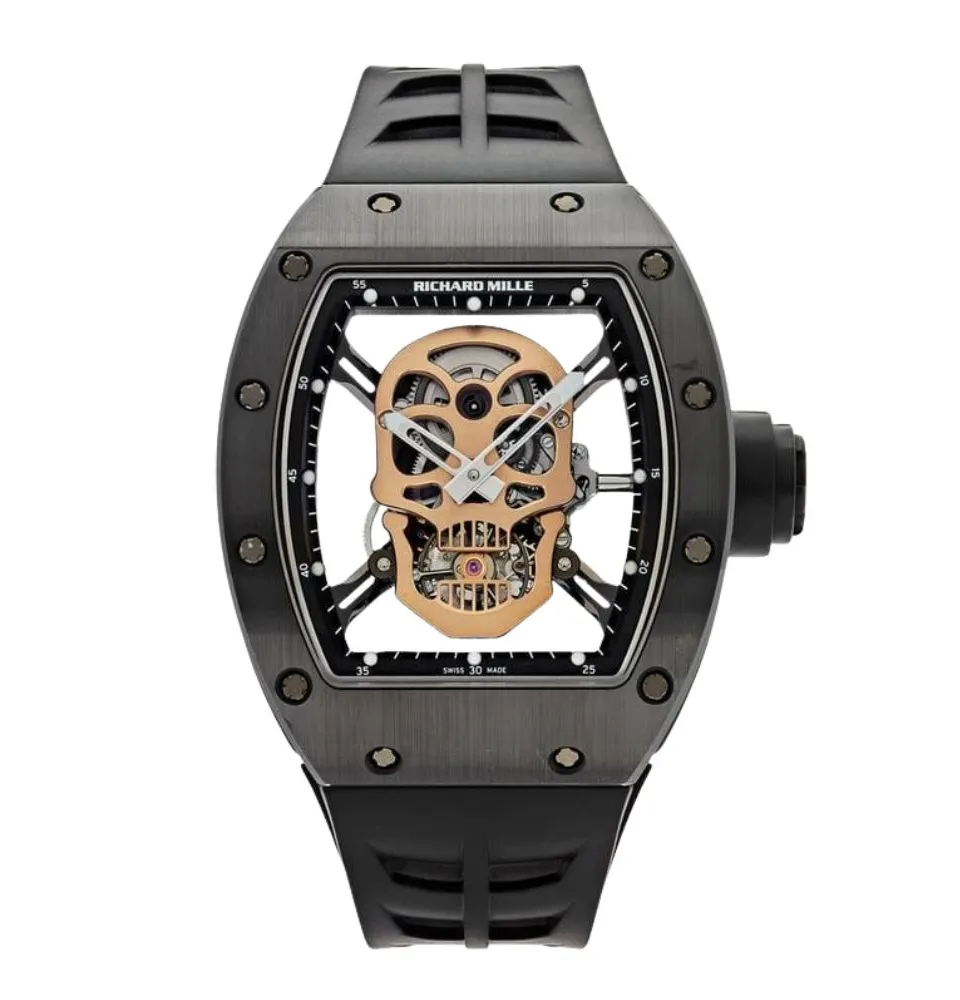 Richard Mille RM 52-01 Replica Watches – RM52-01 skull tourbillon Vanitas Vanitatum replica watch collection with skeleton dial and Swiss super clone options.
